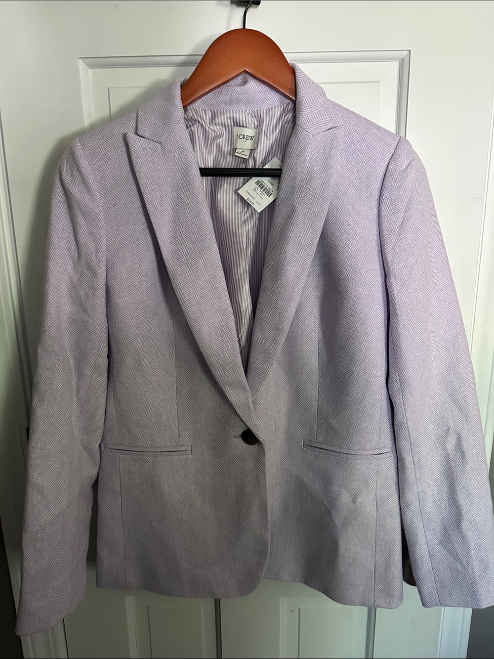 J. Crew Lavender Tailored Single-Button Blazer